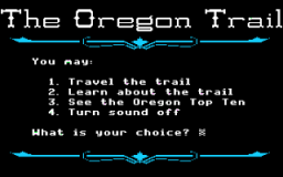 The Oregon Trail Title Screen